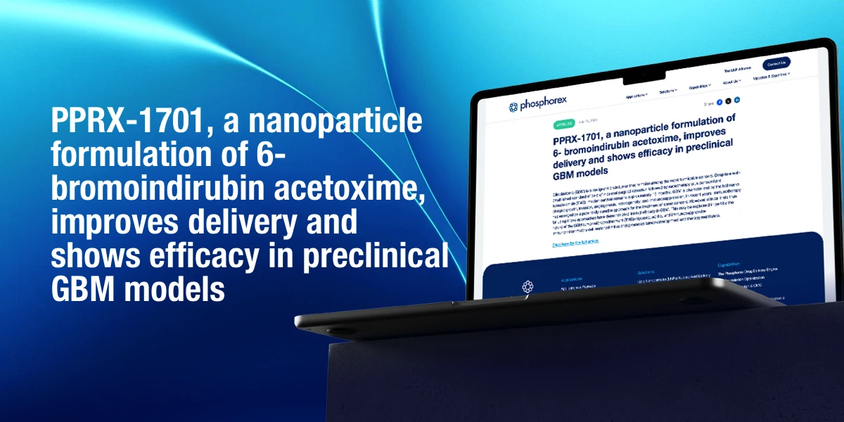 PPRX-1701, a nanoparticle formulation of 6- bromoindirubin acetoxime, improves delivery and shows efficacy in preclinical GBM models